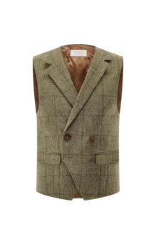 CONCEPT GREEN Gilet CG Warlow en Harris Tweed