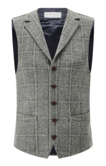 CONCEPT GREEN Harris Tweed Schurwoll Weste CG Warner