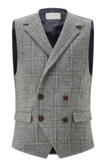 CONCEPT GREEN Harris Tweed Schurwoll Weste CG Warlow